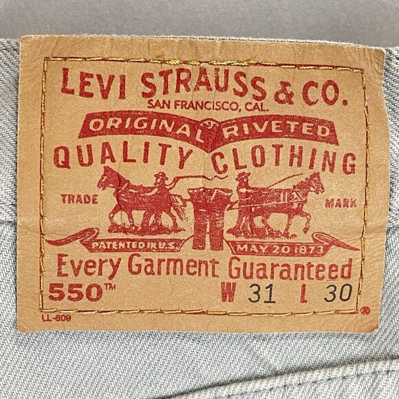 Levi’s 550 Relaxed Fit Jeans Men's 31x30 Grey Trademark Only Tag Vintage Y2K - Picture 5 of 16